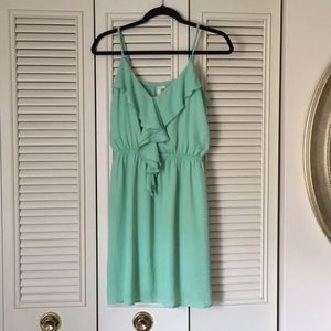 Mint Ruffle Detail Dress